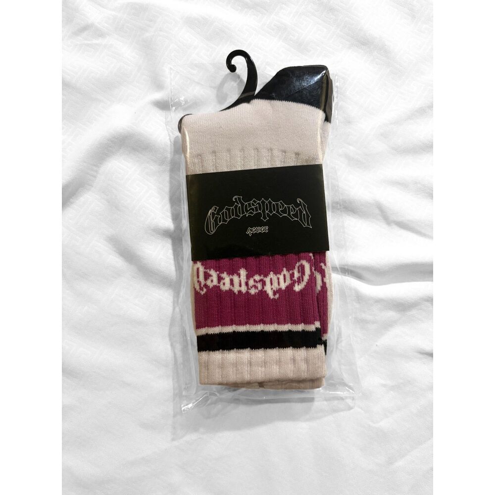 Godspeed OG logo Stripped Socks
